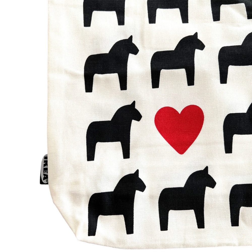 ♥️IKEA HASTHAGE Collection Christmas Holiday Cotton Shopping Grocery Tote Bag♥️ - Picture 3 of 6